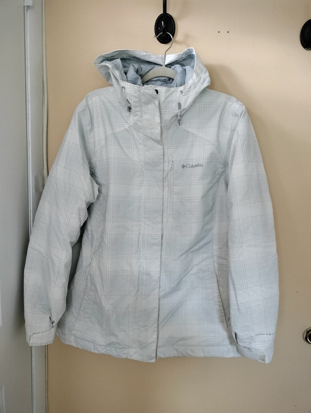 Columbia Women Hooded Whirlibird White Gray Interchange 3 In 1 Ski Jacket 1X